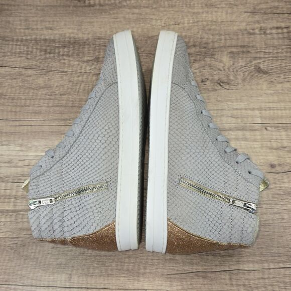P448 Skate High Top Women's Size EU 39 US 9 Grey Snake Print Sneakers - Picture 6 of 9